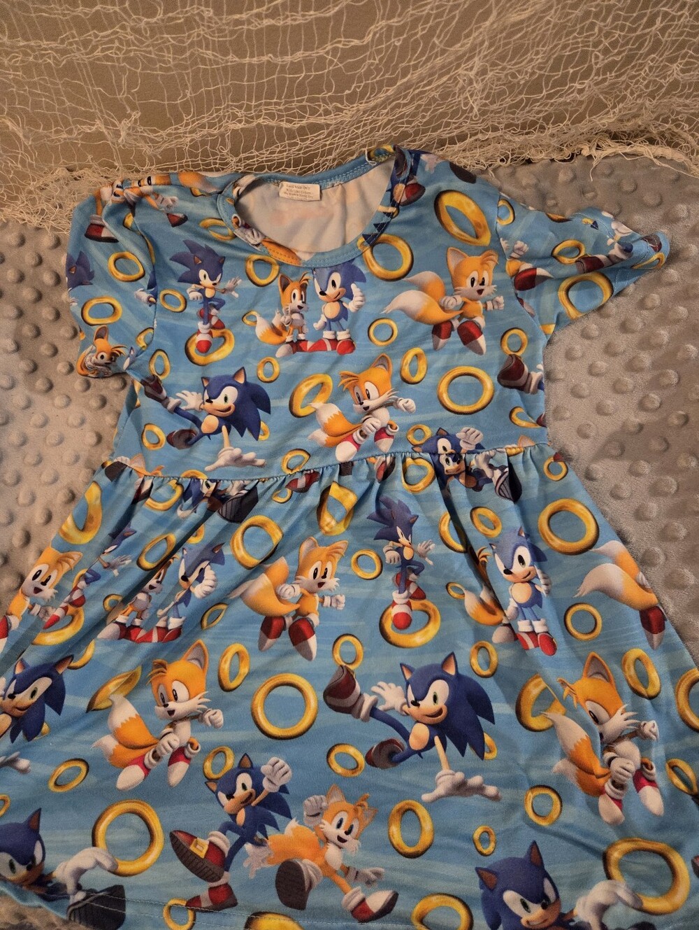 4t super soft skater style kids dress Sonic the hedgehog & tails cotton & spande